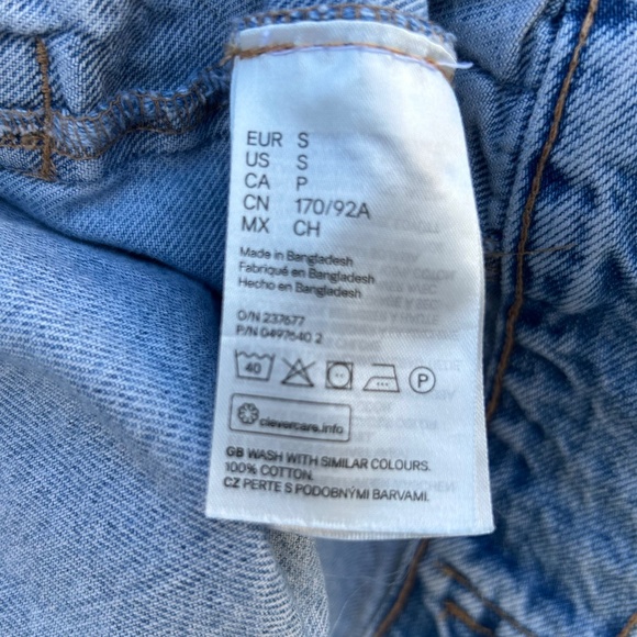 H&M Classic Denim Jacket 100% Cotton Size Small - Picture 7 of 7